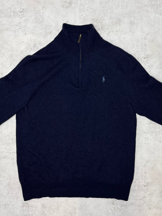 Ralph Lauren Quarter-Zip Dunkelblau M