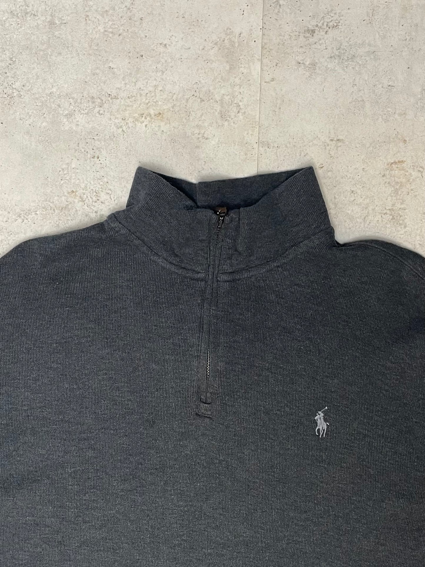 Ralph Lauren Quarter-Zip Dunkelgrau L