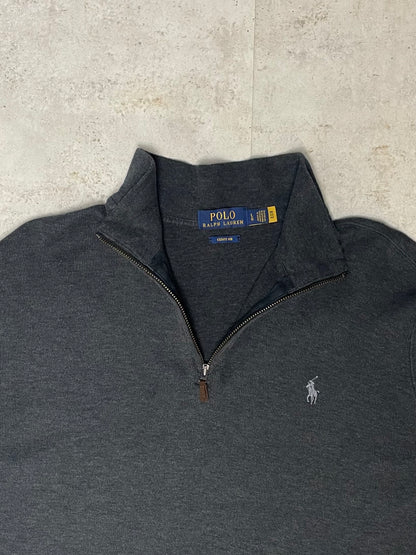 Ralph Lauren Quarter-Zip Dunkelgrau L