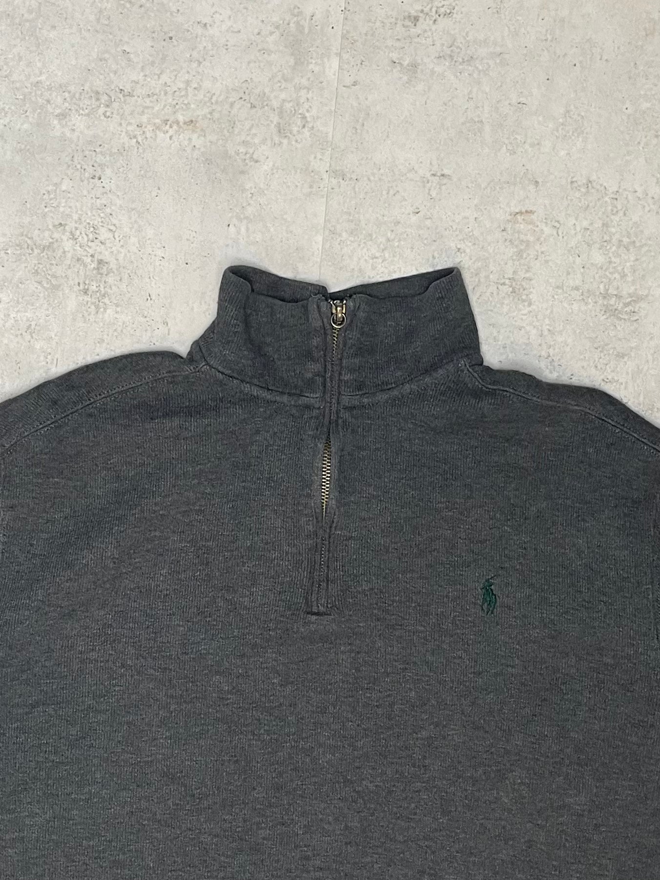 Ralph Lauren Quarter-Zip Dunkelgrau L