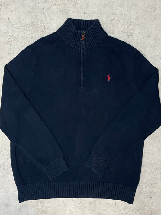 Ralph Lauren Quarter-Zip Dunkelblau L