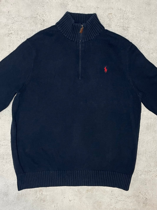 Ralph Lauren Quarter-Zip Dunkelblau L