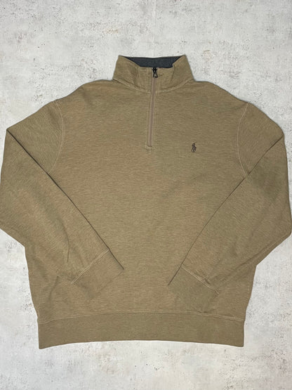 Ralph Lauren Quarter-Zip Beige L