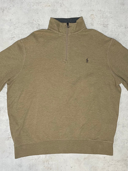 Ralph Lauren Quarter-Zip Beige L