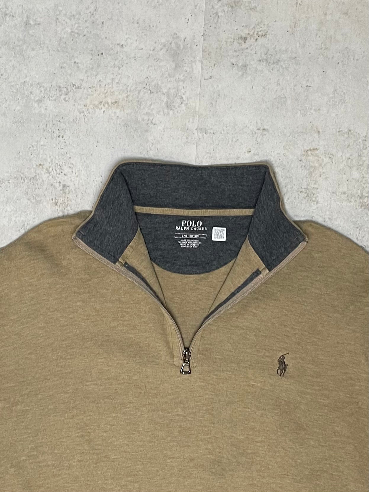 Ralph Lauren Quarter-Zip Beige L