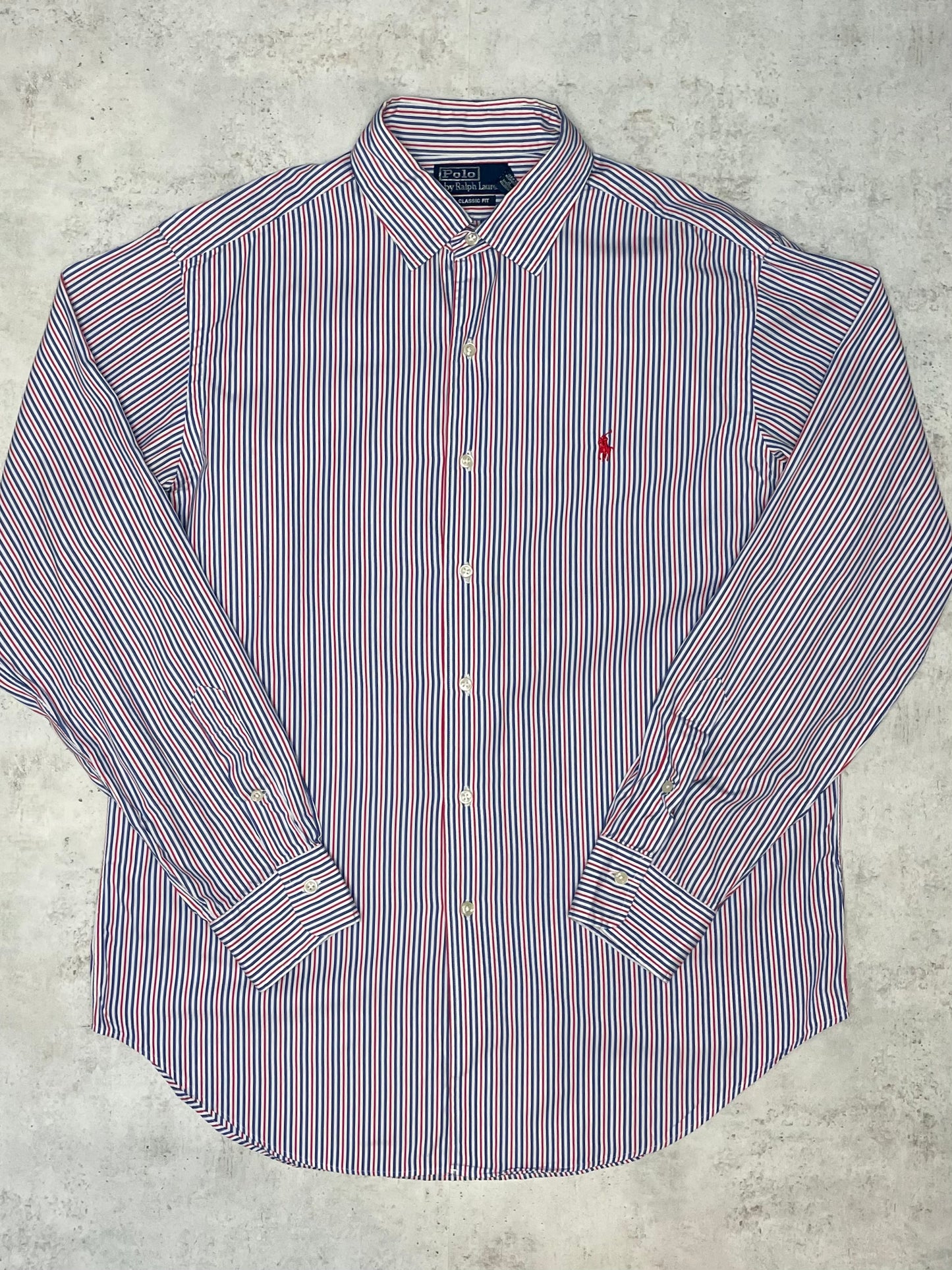 Ralph Lauren Hemd Blau/Rot/Weiß L