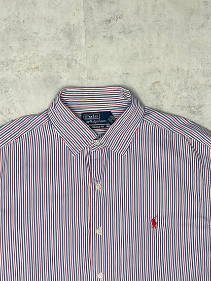 Ralph Lauren Hemd Blau/Rot/Weiß L