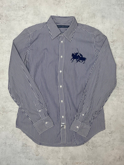 Ralph Lauren Bluse Dunkelblau/Weiß M