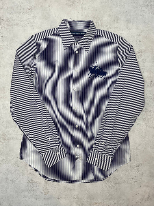 Ralph Lauren Bluse Dunkelblau/Weiß M