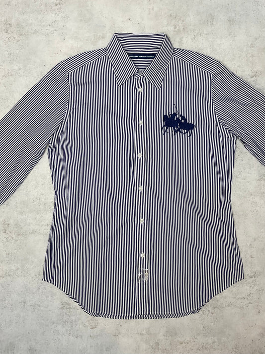 Ralph Lauren Bluse Dunkelblau/Weiß M