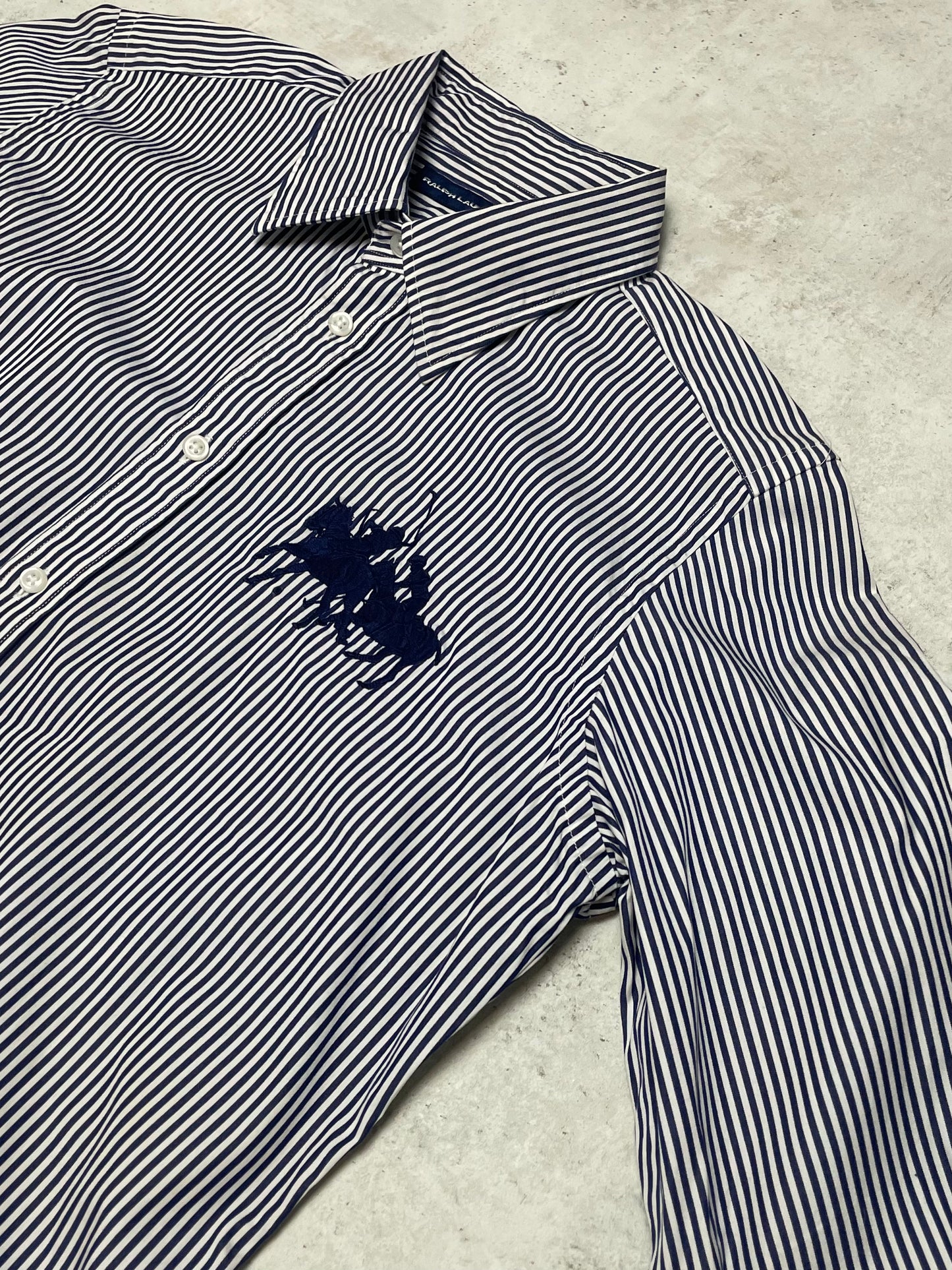 Ralph Lauren Bluse Dunkelblau/Weiß M