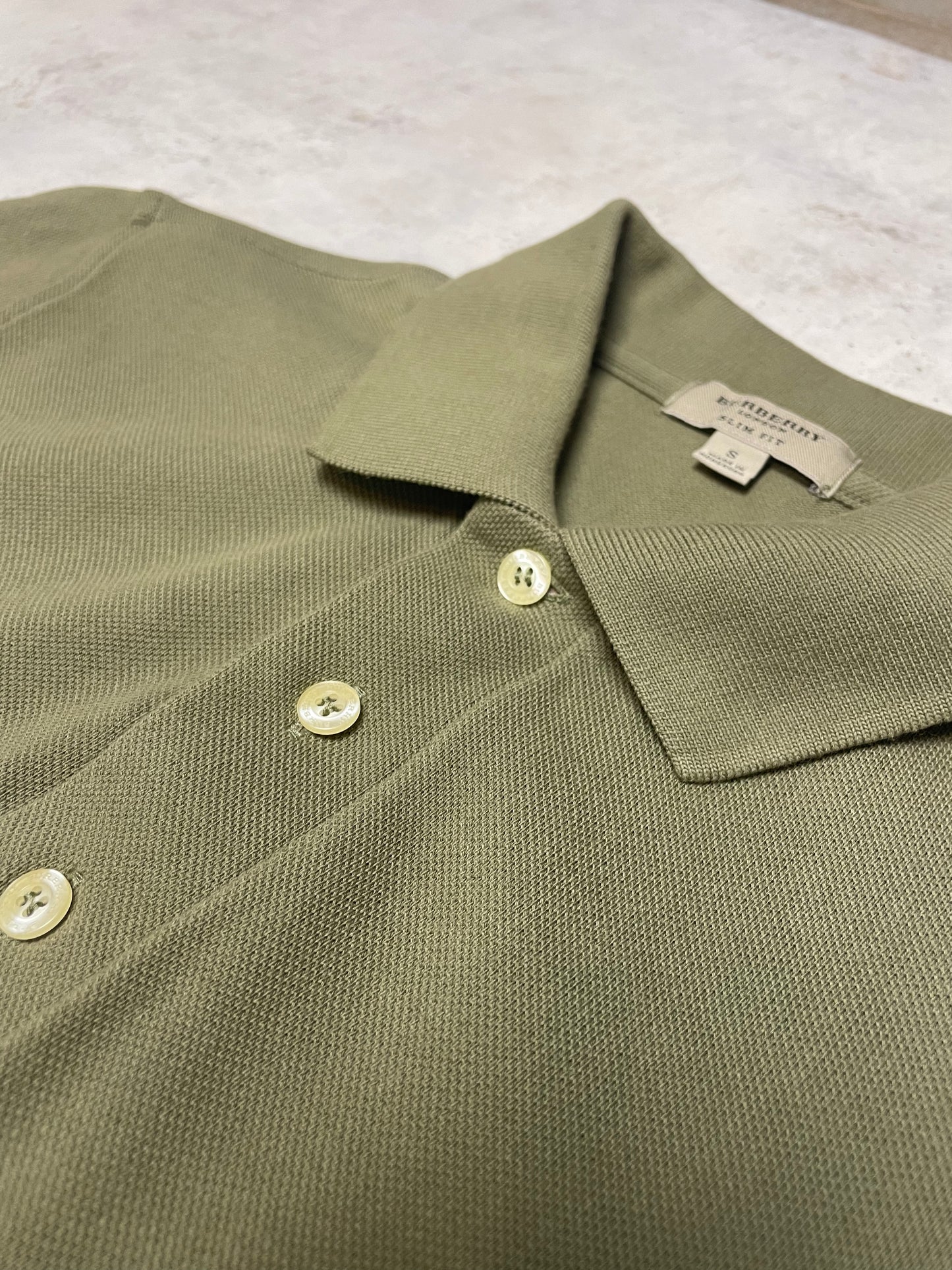 Burberry Poloshirt Kurz Khaki M