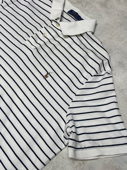 Ralph Lauren Poloshirt Kurz Blau/Weiß  L