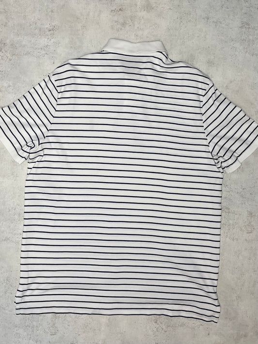 Ralph Lauren Poloshirt Kurz Blau/Weiß  L